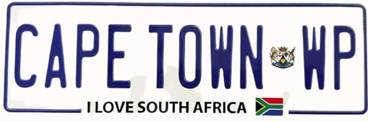 Cape Town WP Number Plate - I Love Cape Town – Man Cave